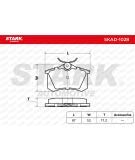 1 x Brand New STARK SKAD-1028 Brake pad kit, disc brake - RRP €33.02