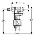 1 x RAW Customer Returns Geberit universal float valve, unifill 240.715 - RRP €33.18