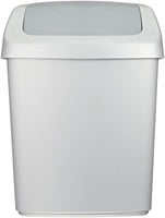 1 x RAW Customer Returns Curver 03985-373-00 Swing-Top waste bin 15 L, silver anthracite - RRP €21.36