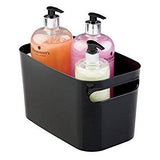 2 x Brand New mDesign bathroom organizer - storage box for your cosmetics and care products - practical storage box for storing bathroom utensils - black - RRP €42.72