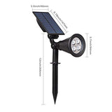 1 x RAW Customer Returns T-SUNUS Solar Garden Spotlight, Solar Lamps for Outdoor Garden, 4 LED Solar Spotlights for Outdoor Use, 2 Light Modes, Waterproof IP65 for Tree Yard Patio Pack of 2 Green  - RRP €32.99