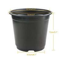 1 x RAW Customer Returns KINGLAKE Pack of 100 15 cm plant pots, plant pots, cultivation flower pot, plastic cultivation pots, plastic pots, plants, garden, round for seeds, juicy flowers, black - RRP €23.3