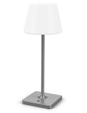 1 x RAW Customer Returns infray LED battery table lamp, dimmable table lamp, table lamp with 4000 mAh battery, wireless outdoor table lamp, outdoor IP44 waterproof table lamp, LED lamp for outdoor and indoor use, natural white gray  - RRP €50.41