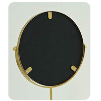 1 x RAW Customer Returns SZETOSY Table Mirror - Goodchanceuk Metal Swivel Mirror Freestanding Adjustable 19cm Round Gold  - RRP €18.99