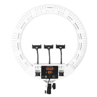 1 x RAW Customer Returns YIDOBLO 100W 22 LED Digital Display Ring Light Kit for Makeup Beauty Nail Skin Lighting, Video Studio Photography with Bag, Tripod and Remote Control - RRP €169.99