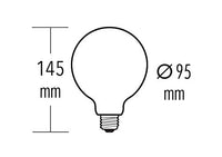 1 x RAW Customer Returns greenandco Vintage design LED lamp for mood lighting E27 G95 Edison light bulb 4W 200lm 1800K gold extra warm white 320 230V flicker-free, not dimmable, 2 year guarantee - RRP €15.46