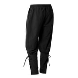 1 x RAW Customer Returns COSDREAMER Medieval Viking Pirate Pants for Men, Black 3XL - RRP €29.54