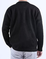 1 x Brand New Men s Winter Cardigan - Knitted Sweater - Sweater - Jacket - V - Neck Knitted Fleece Lined Warm Villi Casual Casual Jacket Vest Knitted Cardigan Autumn Winter Men Black XXL - RRP €37.99