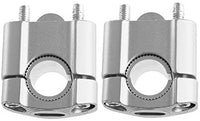 1 x RAW Customer Returns TOTMOX 1 Pair 7 8 22mm CNC Motorcycle Handlebar Riser Adjustable Handlebar Clamps Motorcycle Handlebar Riser Silver  - RRP €24.19