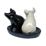 1 x RAW Customer Returns Pigs salt and pepper shaker set ceramic animals pigs gift 3 pieces - RRP €17.04