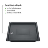 1 x RAW Customer Returns Siemens HZ631070 universal baking tray enamelled 37.5 45.5 3 cm L W H dishwasher-safe robust scratch-resistant anthracite - RRP €38.76