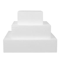 1 x RAW Customer Returns Kichvoe Wedding Decoration Foam Cake Dummy 3 Tier Square Foam Cake Dummy for Faux Fake Wedding Cakes Pack of 3 - Cake for decorating cakes for wedding decoration - RRP €20.16