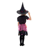 2 x Brand New JOYFEJRE Children s Costume Witch Dress Girls Witch Costume Halloween Carnival Colorful Witch Princess Dress with Witch Hat 130-140cm  - RRP €40.32