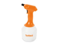 1 x RAW Customer Returns Toolland pressure sprayer, electric, battery-operated, telescopic lance, adjustable nozzle, shoulder strap, 6 liters, white orange black - RRP €55.2