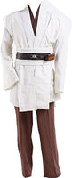 1 x RAW Customer Returns NUWIND Men s Jedi Costume Medieval Tunic Hood Cloak Cape Bathrobe Halloween Cosplay Outfit for Adults, Brown White, M - RRP €83.41