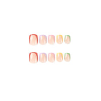 3 x Brand New JUSTOTRY Pack of 24 Press on Nails Almond Short, White and Black Swirl French Artificial Nails, Oval Artificial Nails Nails for Sticking on with Nail Glue, Acrylic Fingernails Fake Nails Short for Women - RRP €30.21