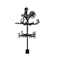 1 x RAW Customer Returns Dyna-Living Weather Vane Chicken Wind Vane Wind Chime Stainless Steel Cockerel Weathervane Retro Weather Vane Mini Decorative Weather Vane for Wind Direction Indicator and Roof Garden Decoration Black - RRP €44.99