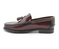 1 x RAW Customer Returns Benavente Brand MOCCASIN Shoe TASSELS Burgundy - RRP €57.5