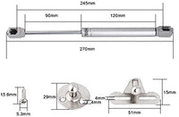 1 x RAW Customer Returns Bohaner 100N Gas Struts, 2X 100N Spring Lifting Pressure Cabinet Door Hinges for Gas Support for Bar and Kitchen Cabinets 100N Black  - RRP €21.6