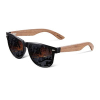 1 x RAW Customer Returns GREENTREEN Wooden Sunglasses, Polarized Sunglasses for Men and Women, Wooden Arms and Polarized Lenses, UV 400 Grey - 1  - RRP €21.76