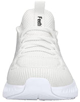 1 x RAW Customer Returns Feethit Men s Sneakers Running Shoes Running Gymnastics Walking Casual Jogging Trekking Tennis Outdoor Fitness Sports Gym Work Shoes Comfortable Lightweight Breathable White 44 EU - RRP €29.99