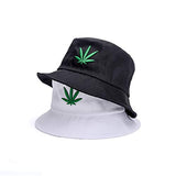 4 x Brand New Marijuana Leaf Bucket Hat, Bucket Hat, Foldable, Unisex, White, One Size - RRP €96.0