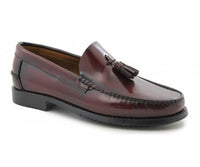 1 x RAW Customer Returns Benavente Brand MOCCASIN Shoe TASSELS Burgundy - RRP €57.5