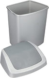 1 x RAW Customer Returns Curver 03985-373-00 Swing-Top waste bin 15 L, silver anthracite - RRP €21.36