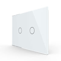 1 x RAW Customer Returns LIVOLO Light Switch with LED Indicator Touch Switch with Crystal Panel Touch Wall Switch for Home Lighting,2 Gang 2 Way,C902S-11 - RRP €29.5