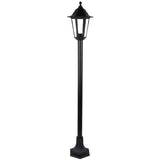 1 x RAW Customer Returns CGC Black Short Bollard Lantern Outdoor Traditional Vintage Light Garden Lamp Weatherproof Black Tall Post Light  - RRP €20.4