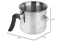 1 x RAW Customer Returns Tadar Milk Pot Milk Pot 2LCooking Pot Double Boiler Double Walled Butter Melting Custard Chocolate Pan Non Stick - RRP €19.62