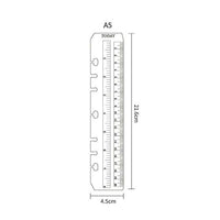 3 x RAW Customer Returns SUPERTOOL Notebook Ruler A5 6 Rings Page Marker Ruler Black Plastic Filofax A5 Ruler Diary Magazine Notebook Transparent - RRP €22.47