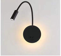 1 x RAW Customer Returns Budbuddy LED Reading Lamps Black Reading Light with Switch Modern Bedside Lights Bed Lamp Wall Light Indoor Wall Lamp Swiveling Hallway Bedroom Hotels Bedside Lamp 11W - RRP €34.42