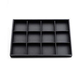 1 x RAW Customer Returns Oirlv Black Leather Jewelry Tray for Jewelry Box Jewelry Storage Jewelry Organizer Tray - RRP €24.98