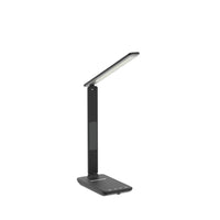 1 x RAW Customer Returns Desk Lamp LED Dimmable with Clock Desk Lamp 3 Colors and 5 Brightness Levels Eye-Friendly Bedside Lamp Wireless Charging and USB Port Smartphone Bedside Lamp Wireless Charger Table Lamp - RRP €35.99