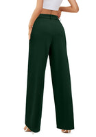 1 x RAW Customer Returns CZIMOO Women s Wide Leg High Waist Straight Capris Long Work Pants with Pockets, B-Black, XS - RRP €21.73