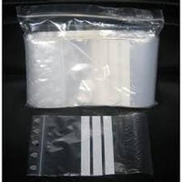 1 x RAW Customer Returns Ziplock Bags 3 White Strips Pack of 100 50 Micron 140 x 220mm  - RRP €8.9