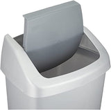 1 x RAW Customer Returns Curver 03985-373-00 Swing-Top waste bin 15 L, silver anthracite - RRP €21.36