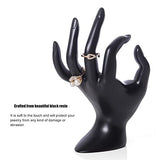 1 x Brand New KOMUNJ Jewelry Stand, Earrings Holder Stand Black Hand OK Gesture Rings Display Stand, Creative Black, for Jewelry Storage - RRP €13.61