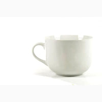 1 x RAW Customer Returns Kasahome Set of 2 Breakfast Mugs for Milk Tea Cereals Mug White Ceramic Cup 450 ML - RRP €19.63