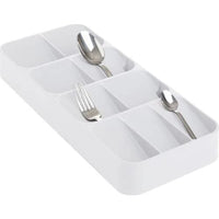 1 x RAW Customer Returns BOAA Fresh cutlery organizer with nine compartments white for kitchen drawer, cutlery box, kitchen organization system, kitchen drawer organizer, kitchen storage, 16.5 cm wide - RRP €22.49