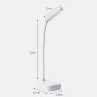 1 x RAW Customer Returns Cordless bedside table lamps, White LED desk lamp with USB power cable, 3 levels of brightness adjustment, Battery operated, 360 rotating gooseneck, Study lamp - RRP €11.65