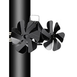 1 x RAW Customer Returns 12 blades fireplace fan, quick self-start circulating warm air, quiet fireplace fan without electricity, heat operated for wood stove firewood fire pit stove pipe - RRP €54.98