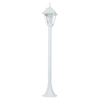 1 x RAW Customer Returns Floor lamp outdoor TIROL white aluminum glass H 103cm E27 vintage path light street lamp garden terrace - RRP €42.12