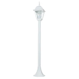 1 x RAW Customer Returns Floor lamp outdoor TIROL white aluminum glass H 103cm E27 vintage path light street lamp garden terrace - RRP €42.12