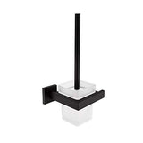 1 x RAW Customer Returns Turs Bathroom Bath Toilet Brush with Holder Storage Organizer Stylish Metal Brush Holder SUS 304 Stainless Steel Rustproof Wall Mount, Matte Black, A7009BK - RRP €34.84