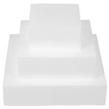 1 x RAW Customer Returns Kichvoe Wedding Decoration Foam Cake Dummy 3 Tier Square Foam Cake Dummy for Faux Fake Wedding Cakes Pack of 3 - Cake for decorating cakes for wedding decoration - RRP €20.16