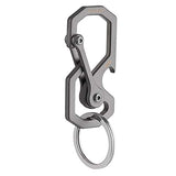 1 x RAW Customer Returns Tibitdeer Titanium Carabiner Keychain Bottle Opener Multipurpose Carabiner Clip Camping Hiking Carabiner Hook - RRP €16.13