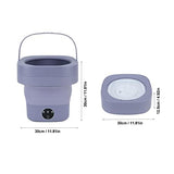 1 x RAW Customer Returns Mini Washing Machine, 6.5L Portable Foldable Portable Washing Machine with Spin Dryer Soft and Bucket for Home Dorm Purple  - RRP €40.93