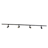 1 x RAW Customer Returns QAZQA - Modern Modern track system complete set I Spotlight I Ceiling spot I Ceiling spotlight I Spotlight black 4-flame Spot bar-flame 1-phase - Yade I Living room I Bedroom - Aluminium L n - RRP €50.36